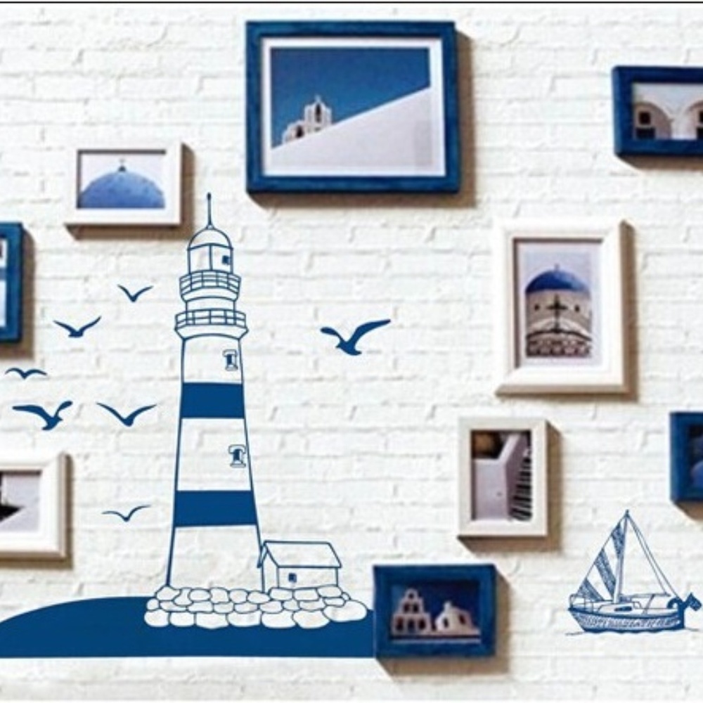 Lighthouse, Boat Wall Decal, Nautical Stickers - Picture 2 of 5